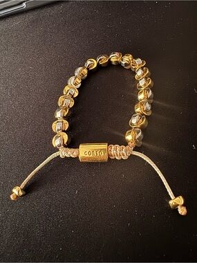 Corso Como Gold and Silver Beaded Adjustable Bracelet